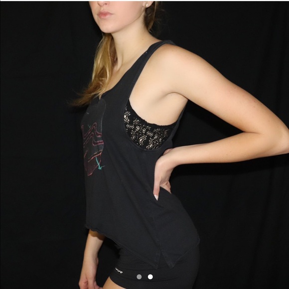 Roxy Tank Top with Lace Sides - Picture 2 of 2